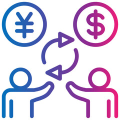 currency gradient style icon