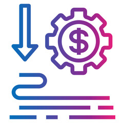 depreciation gradient style icon