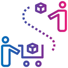 delivery gradient style icon