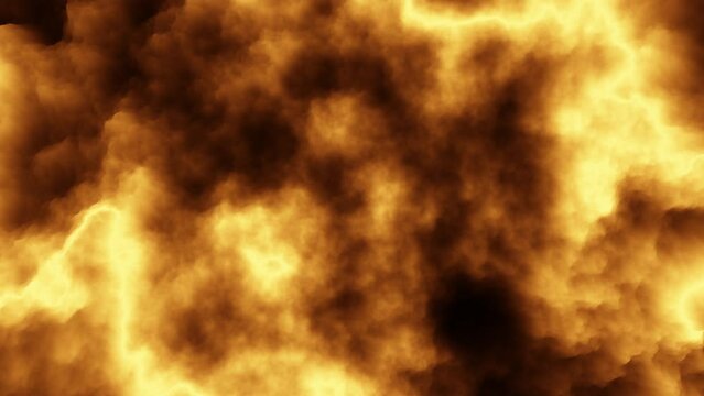 Twisted yellow smoke and fire on black gradient, motion abstract futuristic, galaxy and nature style background