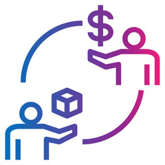 exchange gradient style icon