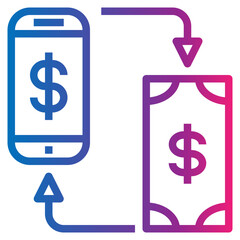 exchange gradient style icon