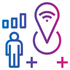gps gradient style icon