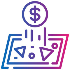 investment gradient style icon