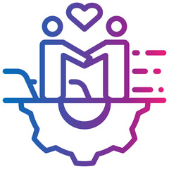 Fototapeta premium meet gradient style icon