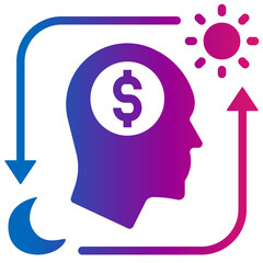 passive income gradient style icon