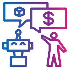 robot gradient style icon