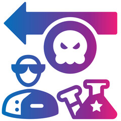 terrorism gradient style icon