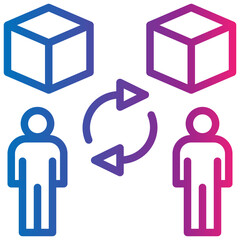 tourist gradient style icon