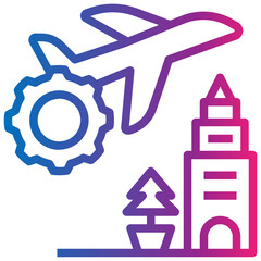 tourism gradient style icon