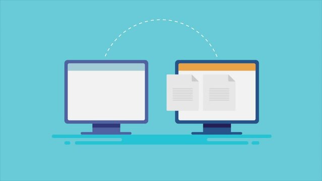 Website migration service, Improving website functionality structure. technology, CDN conceptual video animation.