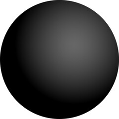 Fototapeta na wymiar Black Ball Illustration in Transparent Background png