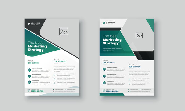 Modern Corporate Business Flyer Design Template Or Multipurpose Brochure Cover Design For Agency