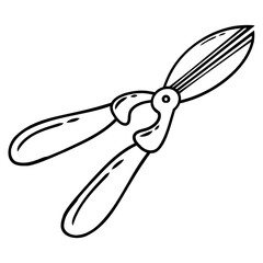 illustration of a garden scissors and plier
