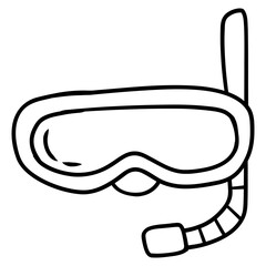 underwater swimming goggles illustration
