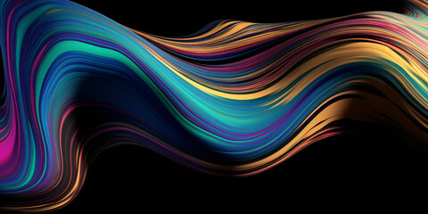 colorful metallic flowing wave background for wallpaper, backdrop