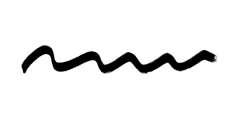 Black wavy grunge brush strokes