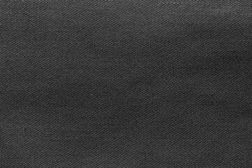 Black color fabric cloth polyester texture and textile background.