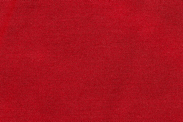Red color fabric cloth polyester texture and textile background.