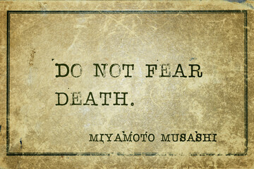 Obraz premium not fear death Musashi