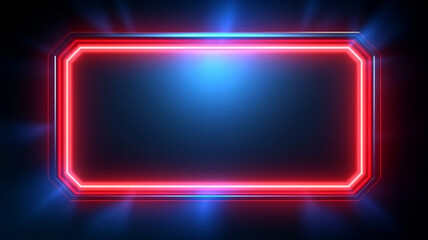 Neon banner, space for text
