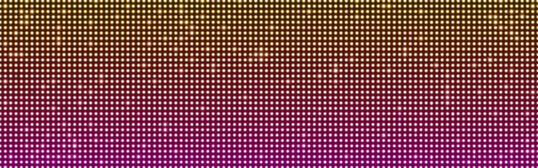 Realistic LED screen texture pattern. Vector illustration of large LCD display with glowing neon yellow and pink dot lights background. Panel with color pixel effect, digital board, television monitor