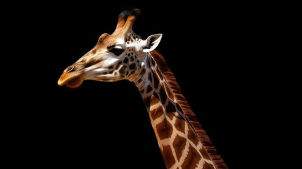 Obraz premium giraffe on black background