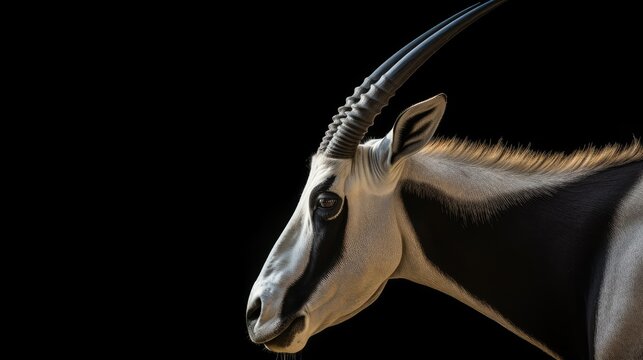 oryx on black background