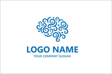 Brain logo design vector 