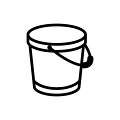 Bucket icon vector on trendy design