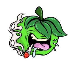 Logo mascot fruit cartoon character