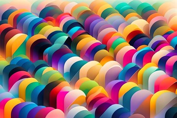 Obraz premium Neon Nights - A Pop Art Representation of Crowded Cityscape at the Blue Hour
