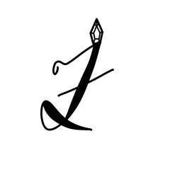 F capital alphabet with diamond