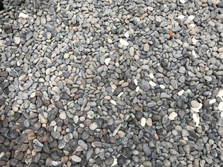 Picture of river stones background. View from top.