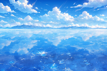 繊細で芸術的な自然系背景のイラスト(AI generated image)