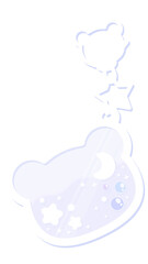 16:9レジンのキラキラくまちゃんシェイカー⭐︎PNG