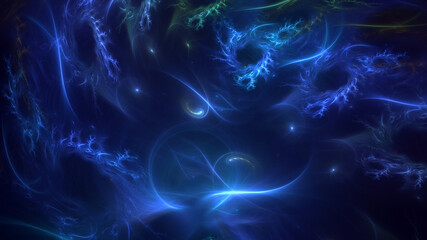 3D rendering abstract technology fractal background