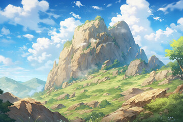 繊細で芸術的な自然系背景のイラスト(AI generated image)