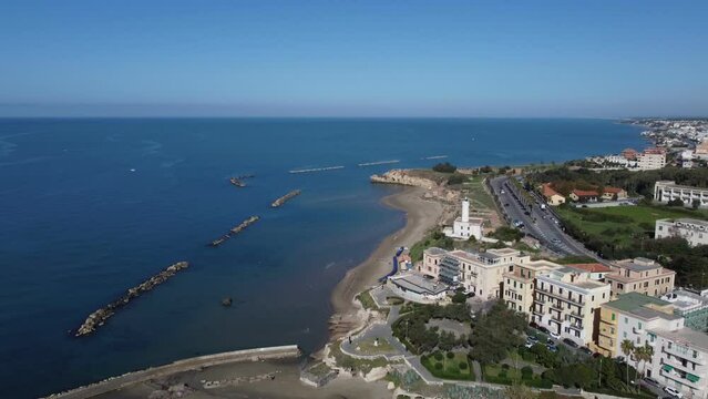 Anzio town, near Rome, Italy, Europe. Beach and sea. Summer travel