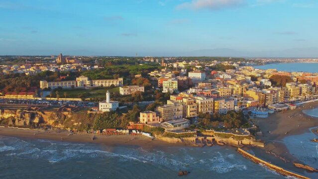 Anzio town, near Rome, Italy, Europe. Beach and sea. Summer travel