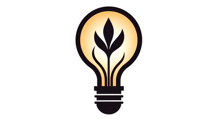 Obraz premium The plant sprouts in a light bulb, generative AI.