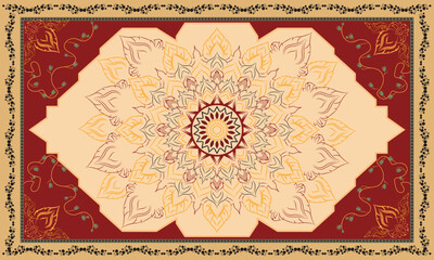 Persian carpet original design, tribal vector texture. Easy to edit and change a few global colors by swatch window.
Beautiful Ethnic abs Native persia Style Rug.cabin decor style.Aztec geometric art 