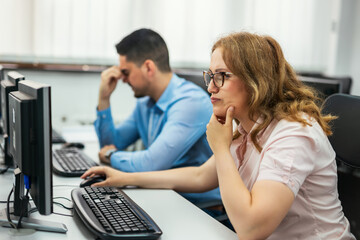 Business people, group of programmer working everyday job at modern office