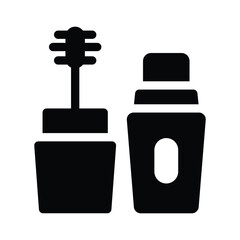 Obraz premium mascara glyph icon illustration vector graphic