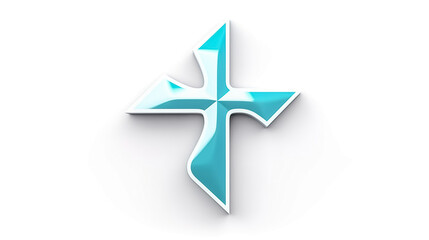 Obraz premium Minimalist medical cross logo design, generative AI.
