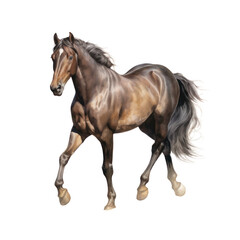 Fototapeta na wymiar Koń, wygenerowane przez AI, ilustracja bez tła