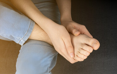 Bare Foot Closeup, Teenager Feet, Barefoot Massage, Foot Pain Concept
