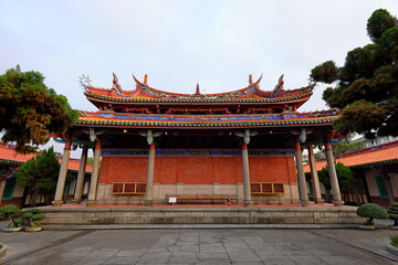 Taipei Confucius Temple, a Confucian temple featuring traditional architecture in Taipei, Taiwan.