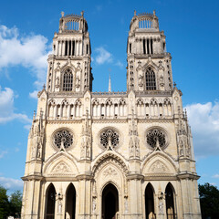 Fototapeta na wymiar Enter of cathedral Sainte-Croix, Orléans