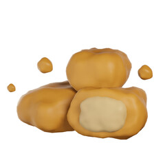 Nugget 3D render transparent background